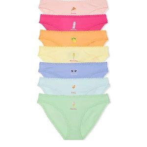 Victoria’s Secret multi 7-Pack Smooth Bikinis -  days of the week